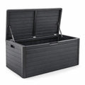 Baule da Esterno in Plastica 117 x 45 x 57 cm Nero