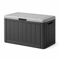 Baule da Giardino in Plastica Grigio/Antracite 390L