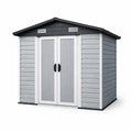Capanno da Giardino in Resina Grigio con Ventilazione Integrata