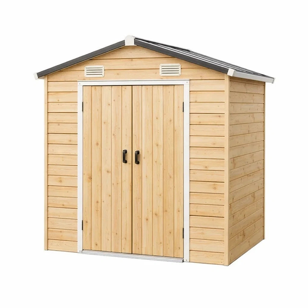 Capanno da Giardino in Legno di Pino con Porte Doppie