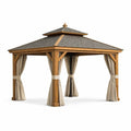Gazebo da Esterno in Legno con Tetto in Tegole di Asfalto