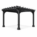 Pergola da Giardino in Metallo Nero 300 x 300 x 240 cm