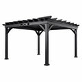 Pergola da Giardino in Alluminio 3x3 m Nero