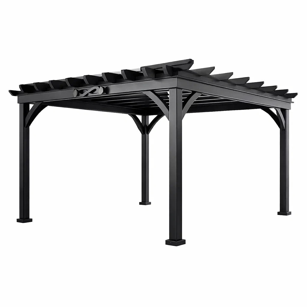 Pergola da Giardino in Alluminio 3x3 m Nero
