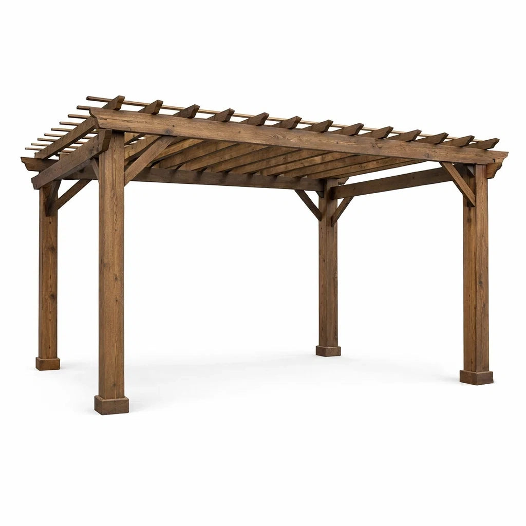 Pergola in Legno Massello di Pino Impregnato Esterno 400x300x250 cm