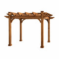 Pergola Rettangolare in Legno Massello Marrone
