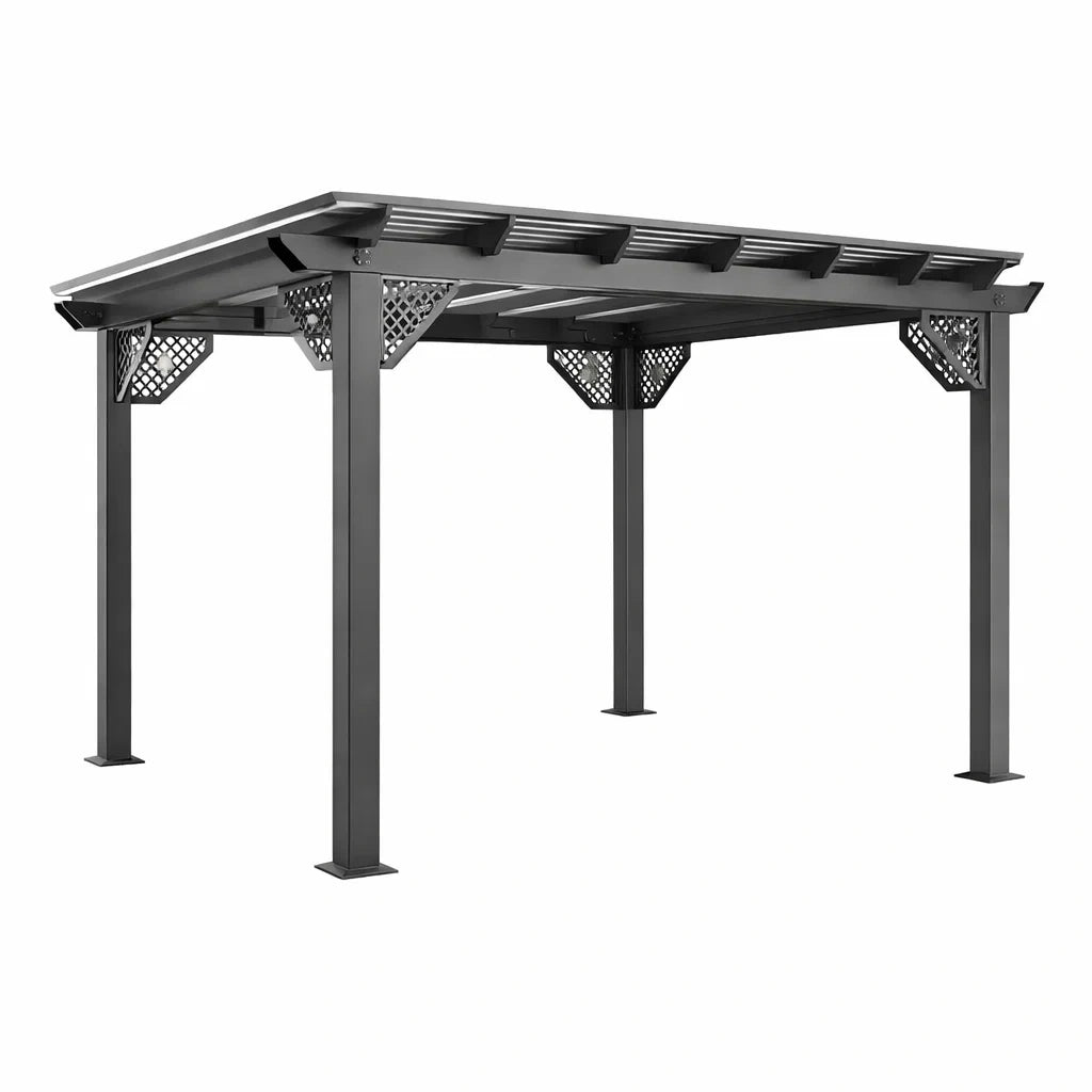 Pergola in Alluminio per Esterni 3x4m Grigio
