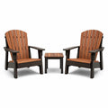 Set di Sedie e Tavolino Adirondack in Legno Composito